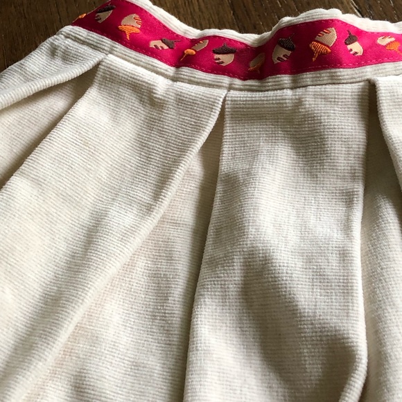 Lilly Pulitzer Cream Pleated Skirt W/Acorn Ribbon Accent Size 2T - Picture 6 of 7